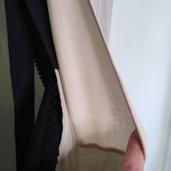 Chic Beige Dress with Black Strap details on back - Picture 6 of 13